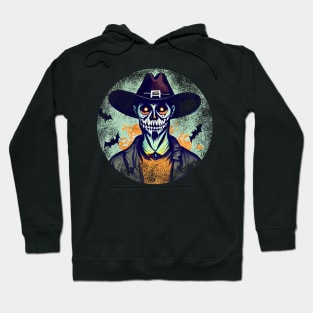 Vintage Spooky Skeleton Cowboy Hoodie